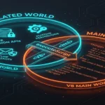 A developer screen displaying Chrome Extension Manifest V3 execution context settings for main and isolated worlds.